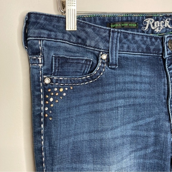 Rock by Wrangler Y2K Ultra low Rise Jeans Size 32 x 36 - Picture 3 of 11